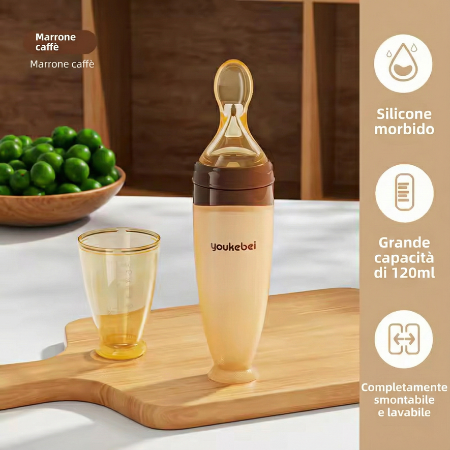 Biberon a Cucchiaio per Svezzamento in Silicone