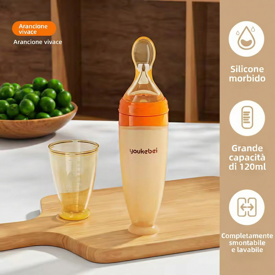 Biberon a Cucchiaio per Svezzamento in Silicone