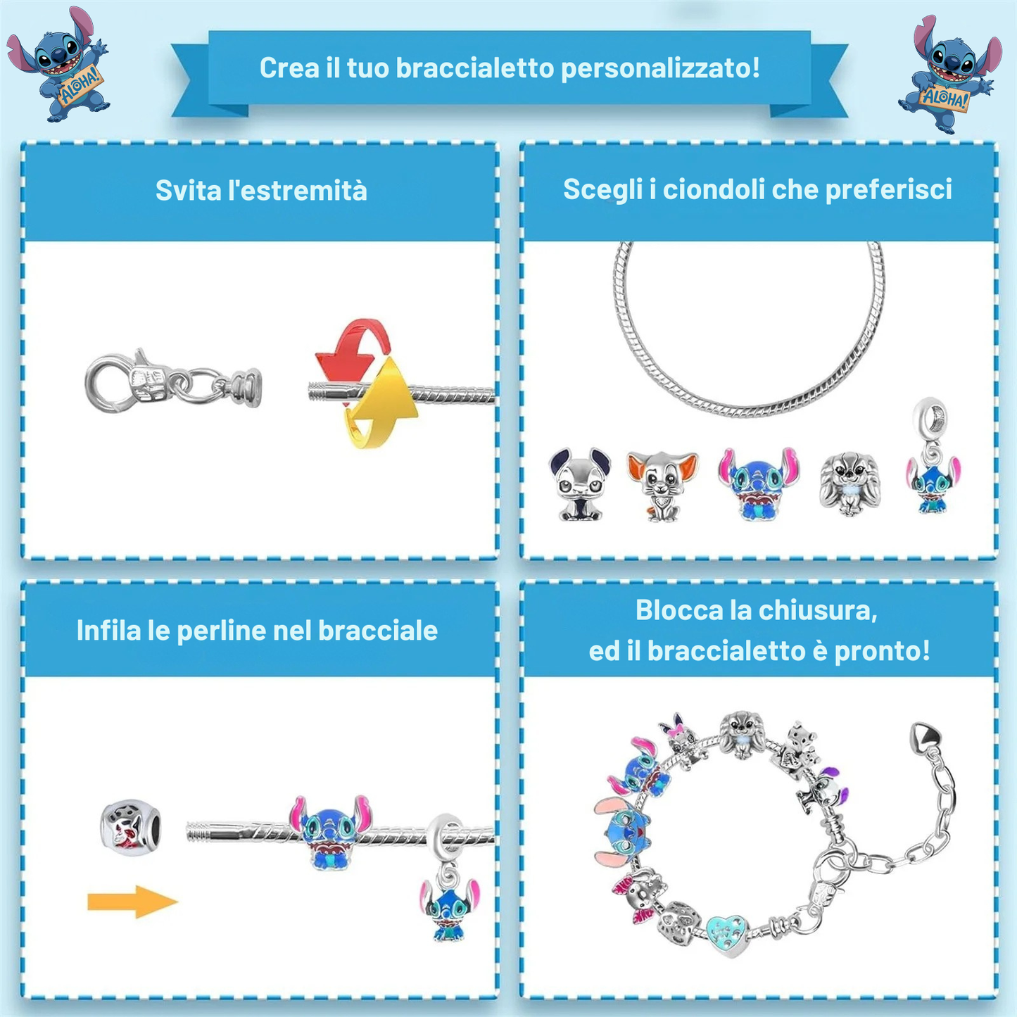 Calendario Avvento Stitch - Bracciale Con Charms