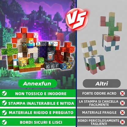 Set di Cubi Magnetici 3D Stile Pixel