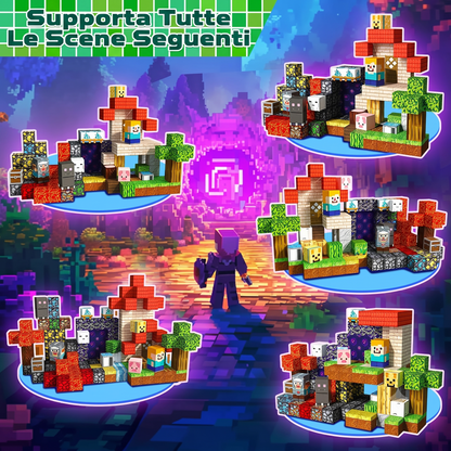 Set di Cubi Magnetici 3D Stile Pixel