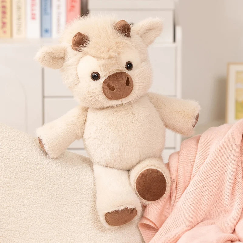 Peluche Mucca Highland Morbidissimo e Interattivo