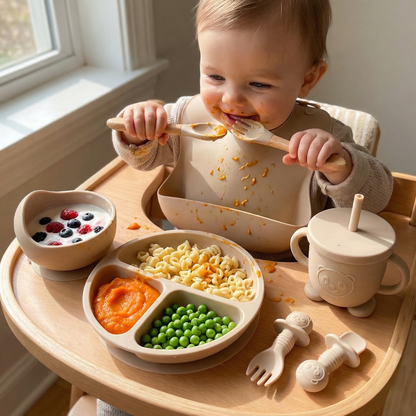 Set Pappa Svezzamento 8 Pezzi in Silicone