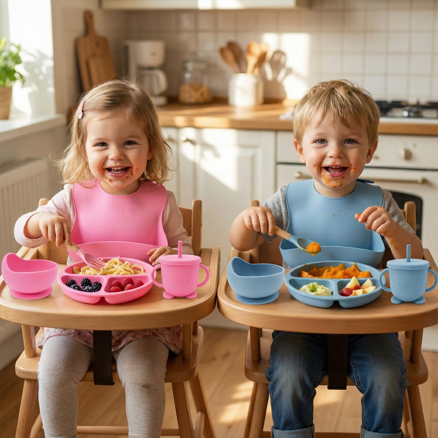 Set Pappa Svezzamento 8 Pezzi in Silicone