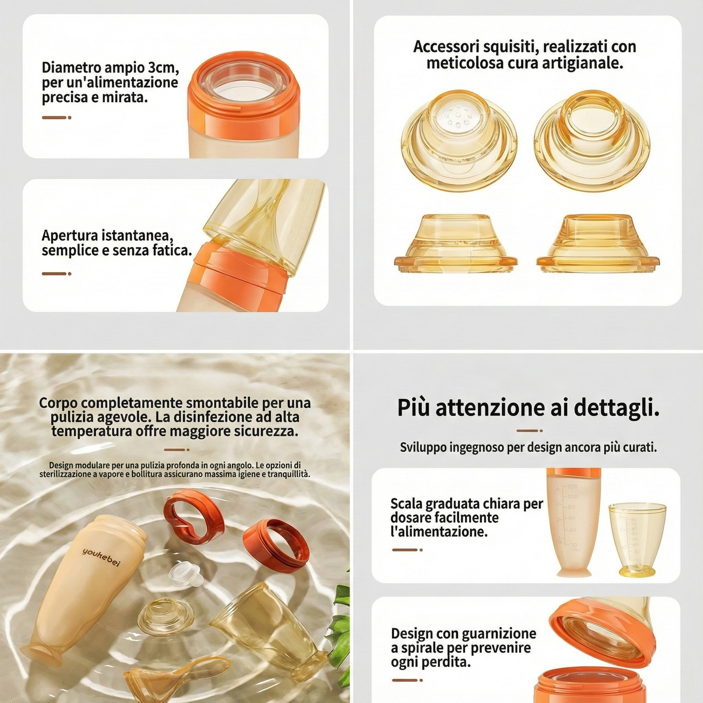 Biberon cucchiaio, svezzamento facile