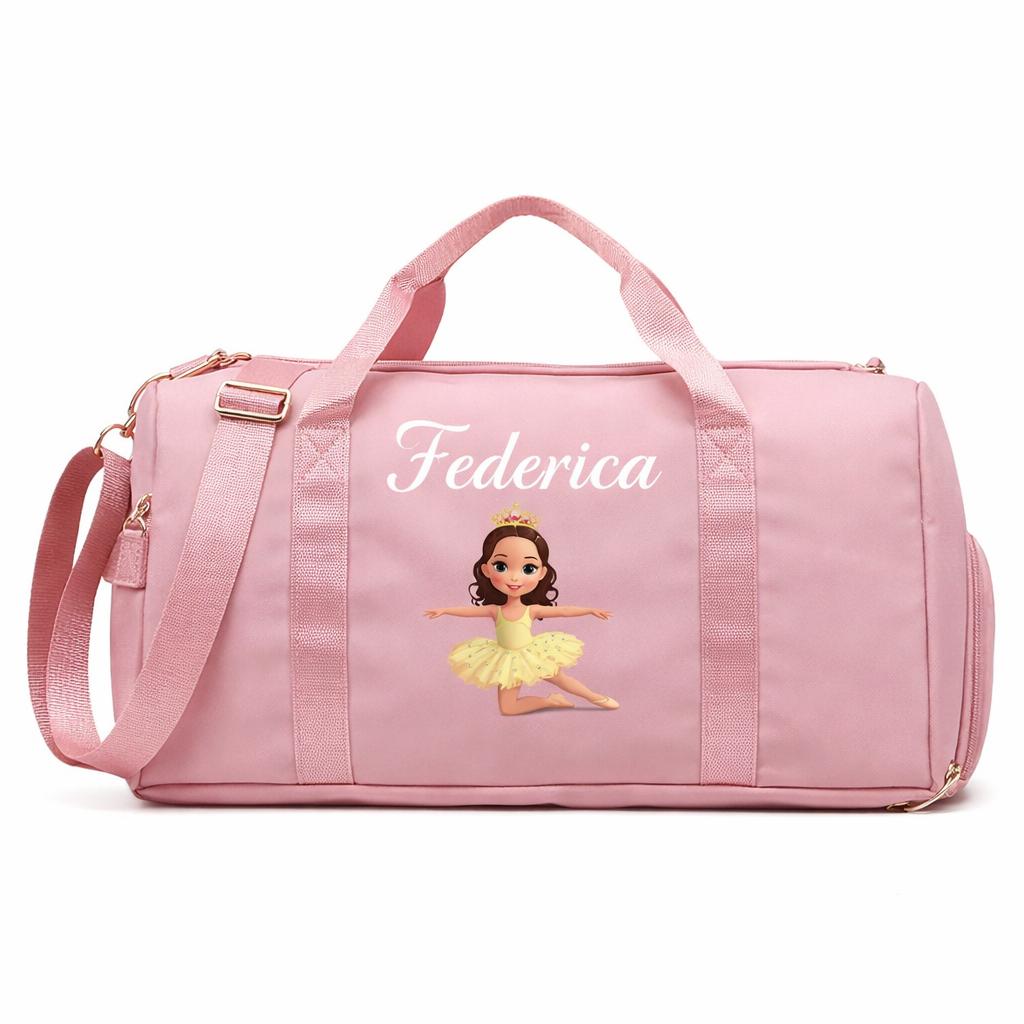Borsone Danza Personalizzato con Nome e Ballerina