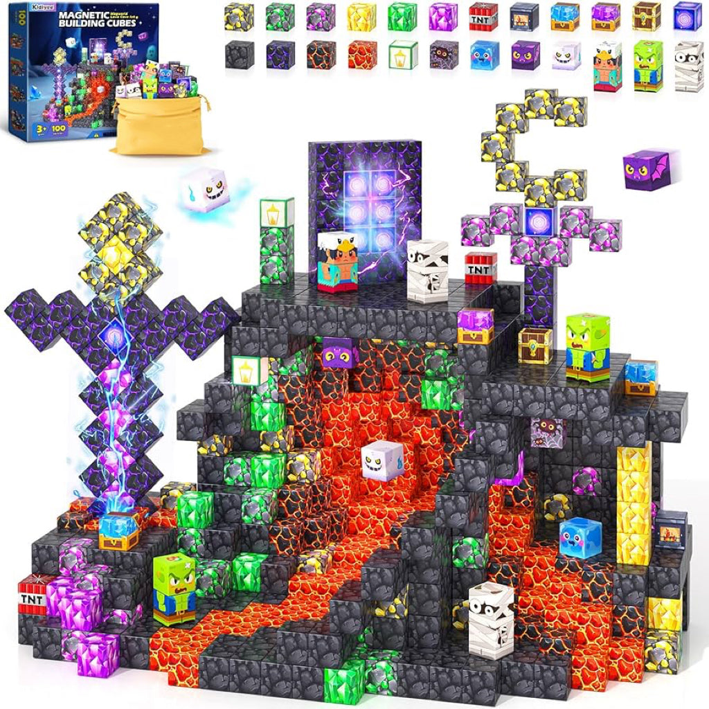 Set di Cubi Magnetici 3D Stile Pixel